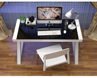 Bureau d'ordinateur de jeu moderne de haute qualité en forme de Z, grand bureau pour PC, table d'ordinateur pour la maison ou le bureau