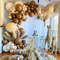 Kit d'arche de guirlande de ballons de luxe noir et or, ballons gonflables en latex pour événements professionnels et décorations de fête de bachelier