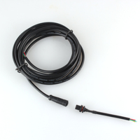 Hanstar original Noir 4 Broches Câble Connecteur Étanche PVC Mâle À Femelle Sur Moule IP67 Prise 110V 220V Extérieur connecteur