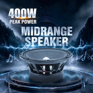 Haut-parleurs de médium pour voiture GRANVOZ en stock, 400W MAX, 4 Ohm, panier en aluminium, 8 pouces, design balle en aluminium avec borne de connexion - Product Image 1