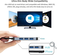 Adaptateur USB 4-en-1 AMZ en promotion : Station d'accueil HUB USB 3.0 et 2.0 à 4 ports (USB-A et USB-C) pour Ordinateur Portable et Téléphone Mobile