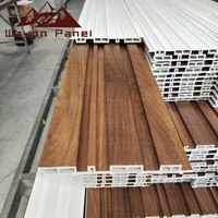 Panel de rejilla Wayon WPC impermeable de grano de madera para revestimiento de paredes interiores/exteriores