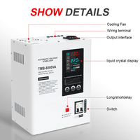 Régulateur de tension automatique (AVR) monophasé 1000 à 8000 VA pour une tension stable de 220 V AC, idéal pour les applications domestiques, de bureau et industrielles