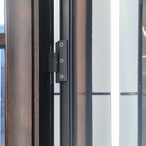 Système de porte à battant en verre moderne européen pour intérieur français, cadre en alliage d'aluminium, isolation phonique, étanchéité aux intempéries - Product Image 3