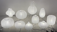 Lampe suspendue ovale en papier Washi de style Japandi, lanterne de riz minimaliste zen, pliable, pour salon, ambiance zen