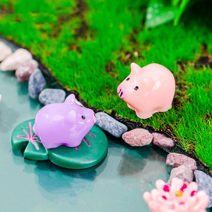 Mini Figuras de Animales de Dibujos Animados, Mini Cerditos de Resina, Manualidades Creativas, Adorno para Jardín de Hadas, Decoración Linda para el Hogar - Product Image 5