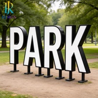 Enseigne 3D LED Frontlit Attrayante avec Capuchon de Finition en Acrylique et Acier Inoxydable, Étanchéité IP65 pour Entreprises, Restaurants et Espaces Commerciaux