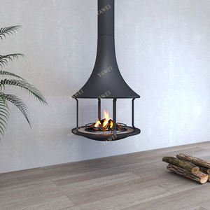 Горячая распродажа: Дровяная печь для отопления дома с круглым стеклом, подвесная, для установки на потолок - Product Image 1