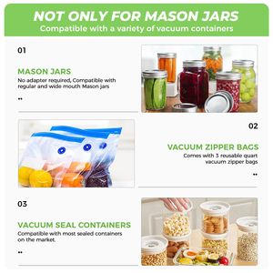 2025 New 3-in-1 Handheld Electric Vacuum Sealer with USB/<b>Battery</b> Power Multifunctional Plastic Mason Jar Vacuum Sealer - Product Image 5