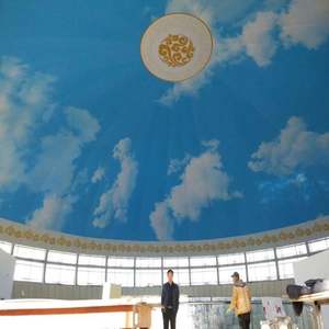 良質な価格のUV印刷ファブリック膜 中国で人気の5Mプラフォンド テンドゥ PVCストレッチ天井フィルム素材 サウジアラビアデザイン - Product Image 2