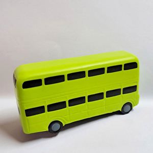 Balle anti-stress double étage personnalisée en mousse souple en forme d'autobus, jouets promotionnels - Product Image 2