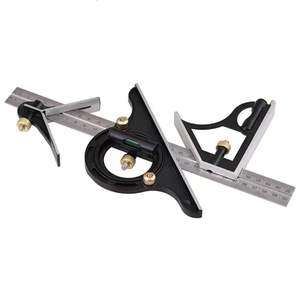 Ajustable 300mm/12 pulgadas multifuncional derecho ingeniero herramienta de medición conjunto de combinación cuadrada regla de ángulo niveles producto - Product Image 1