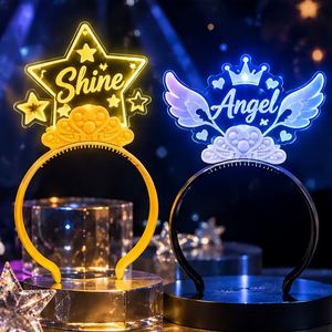 ที่คาดผมพลาสติกเรืองแสง LED รูปเขาปีศาจสำหรับผู้หญิง พร้อมไฟกระพริบสีแดง ปรับแต่งได้สำหรับงานปาร์ตี้กลางคืน - Product Image 2