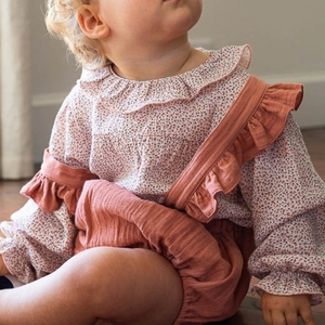 DB3223098 <span class=keywords><strong>Dave</strong></span> Bella printemps automne 2-7 ans bébé vêtements pour enfants à manches longues solide enfants filles t-shirt mignon dessin animé t-shirts - Product Image 3