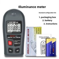 L1 Lux Meter Digital Illuminometer Lux Tester 0.1-200000 Lux/0.01-20000 Fc LCD Sensor Pocket Luxmeter Handheld Measure Tester