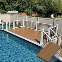 Plancher extérieur carré en composite bois-plastique, co-extrudé, grainé, anti-corrosion, imperméable, emboîtable ASA+WPC pour jardin
