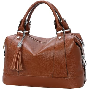 Sac fourre-tout en cuir véritable pour femme, sac à main structuré avec poignée résistante et fermeture sécurisée - Product Image 4