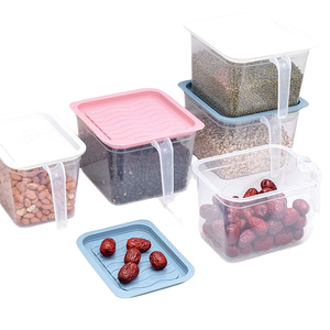 Refrigerator Fruit and Vegetable Storage <b>Box</b> PP Rectangle <b>Plastic</b> Containers with Handle Space-Saving Multifunction - Product Image 3