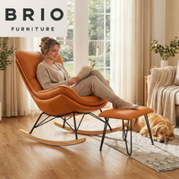 Fauteuil à bascule moderne avec repose-pieds, fauteuil inclinable confortable, fauteuil à bascule paresseux, fauteuil d'appoint pour salon