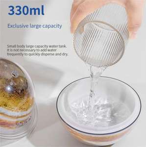 Huiles essentielles Amazon brume ultrasonique Simulation 3D effet de flamme bleue humidificateurs d'air diffuseurs d'arôme - Product Image 4