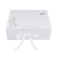 Boîtes cadeaux d'invitation en carton magnétique de luxe avec logo personnalisé Souvenirs de mariage de demoiselle d'honneur en papier d'art pour les invités