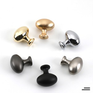 简约家具旋钮实心锌合金橱柜门拉蛋形抽屉拉手 - Product Image 5