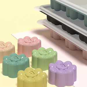 Moule à glace créatif en silicone réutilisable et portable, motif fleur, 6 compartiments, pour la fabrication de glaces toute l'année - Product Image 6