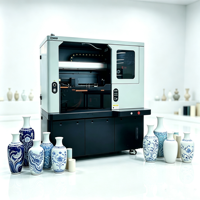 Machine d'impression UV à jet d'encre rotative à 360 degrés en une seule passe avec CMYK W V pour céramique, verre, plastique, métal, vase cylindrique