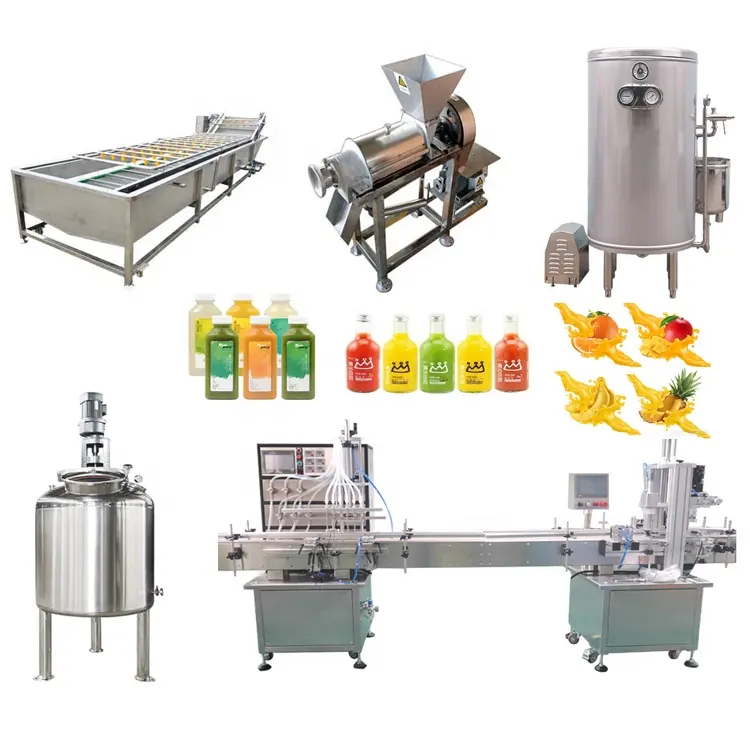 Mesin pembuat jus buah komersial mesin ekstraktor jus Apple pembuat jus segar dan mesin pengisi untuk bisnis kecil