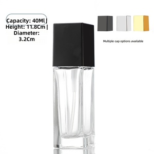 Botella de Vidrio para Base de Maquillaje Líquida de 15 ml, 20 ml, 30 ml, 40 ml, Botella Cosmética Cuadrada Transparente para Crema BB - Product Image 6