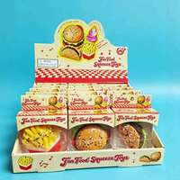 Jouets en caoutchouc imitant des aliments, best-sellers, anti-stress, super doux, hamburger, frites, jouets à presser pour cadeau
