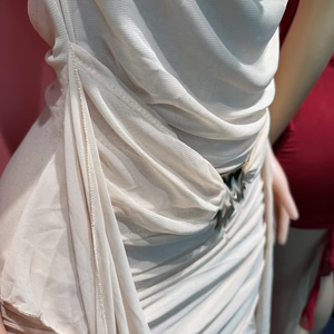 <span class=keywords><strong>Abito</strong></span> da sera elegante da donna, nuovo modello primavera 2026, con scollo a V, senza schienale, arricciato e aderente - Product Image 4