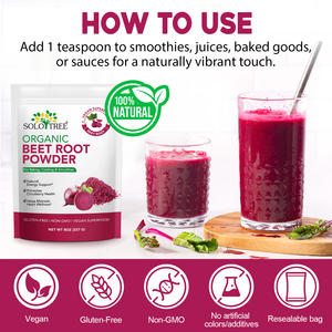 SOLOTREE doğal enerji desteği organik pancar kök tozu olmayan gdo Vegan pancar özü tozu takviyesi sağlık korumak için - Product Image 4