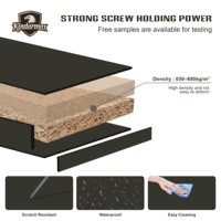 Tablero de MDF Melamínico de Color Sólido de 4x8 pies, Resistente al Fuego y a la Humedad, Superficie Lisa para Interiores de Apartamentos, Hoteles, Cocinas y Baños