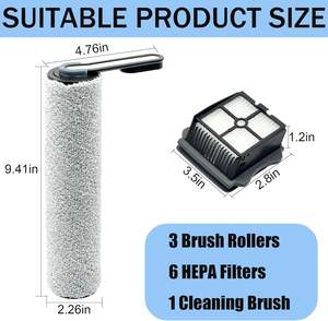 Remplacement des rouleaux brosse et des filtres compatibles avec l'aspirateur sans fil <span class=keywords><strong>Tineco</strong></span> <span class=keywords><strong>S5</strong></span> / <span class=keywords><strong>S5</strong></span> Pro /<span class=keywords><strong>S5</strong></span> Pro 2 / <span class=keywords><strong>S5</strong></span> Blue Wet Dry - Product Image 2