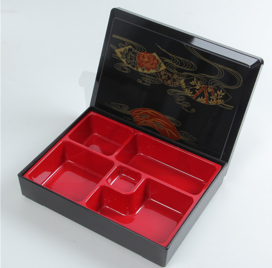 4 разделенные контейнеры для ланч-бокса Bento для еды, поднос для закусок, японские блюда для суши, контейнер для обедов
