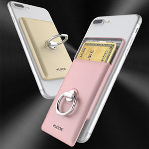 [pluslook] Foldable Card Ring & Holder Soft Touch Phone <b>Wallet</b> equipped with Card Ring and Holder and <b>Secure</b> Slide Door - Product Image 4