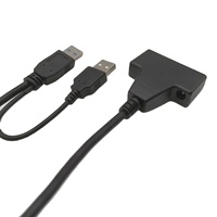 Disco Duro mecánico de 3,5 pulgadas, cable adaptador SATA a USB con fuente de alimentación de CC, USB 3,0 a SATA, línea de unidad fácil