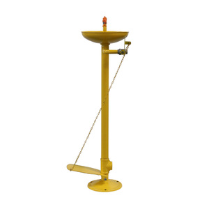 Lavaggio Oculare Verticale in Acciaio Inox con Pedale Integrato per Fabbriche e Laboratori, Nuovo Design 2026 - Product Image 1