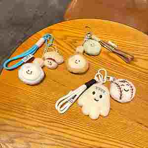 Wholesale Plush Racket Keychain Cute Baseball Tennis Badminton Pendant for <b>Backpack</b> Graduation Gift - Product Image 5