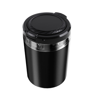Cenicero para coche con tanque de agua, tipo prensa, soporte para encendedor, plástico negro, 120g, para fumar en el coche - Product Image 3