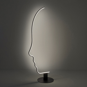 Bắc Âu hiện đại trong nhà dẫn đèn sàn màu đen hình dạng khuôn mặt lớn đứng Đèn sàn cho phòng khách sạn phòng ngủ - Product Image 1