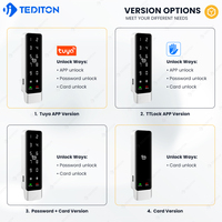 Tediton Système de verrouillage intelligent Meuble de bureau sans clé Armoire de bureau Électronique Maison Nfc Tiroir intelligent Serrure de porte numérique