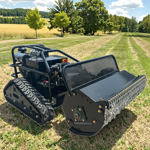 All-Terrain Diesel Pulverizer Lawn Mower Self-Propelled Remote Control Intelligent Automatic Crawler Farm Engine For <strong>Grass</strong> - Product Image 1