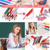 Crayons de dessin de couleur Foska stock en gros 12 24 couleurs crayons de couleur effaçables ensemble de crayons de couleur Graffiti pour étudiants