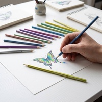 Crayons de couleur FSC& EN71& BSCI, 12 couleurs, personnalisation en usine, crayons de peinture métalliques, ensemble d'art professionnel, ODM/OEM