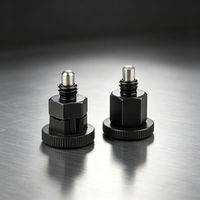 Mini-bouton de réglage personnalisable M8 M10 en acier au carbone avec tête moletée en zinc et plastique, type autobloquant, mini-goupille d'indexation