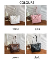 Nouveau sac fourre-tout pour femme en PU résistant à l'eau, couleur unie, grande capacité, utilisation quotidienne, portable, à bandoulière