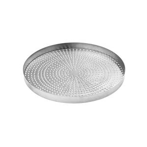 Plateau en acier inoxydable avec design perforé, plateau rond 430, plateau <span class=keywords><strong>à</strong></span> gâteau - Product Image 5