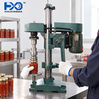 Elektrische afsluitmachine voor glazen flessen, semi-automatische tafelmodel draaidopmachine voor tomatenpureepotten